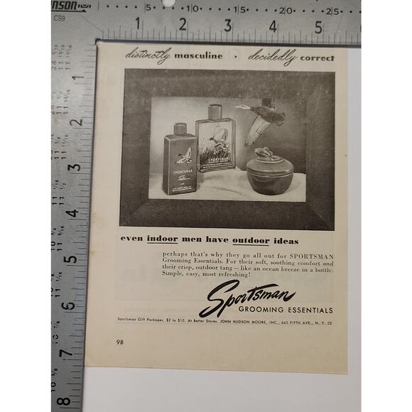 1946 Sportsman Grooming Print Ad Aftershave Cologne Masculine Ephemera - Picture 4 of 4